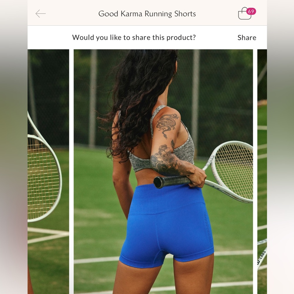 FP Movement by Free People Vibrant Blue Athletic Shorts